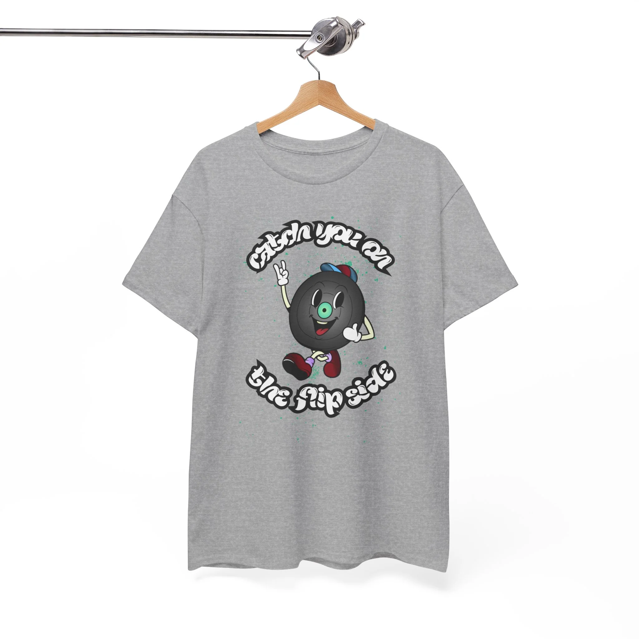 'Catch You On The Flip Side' Men's Vinyl T-Shirt - Image 12