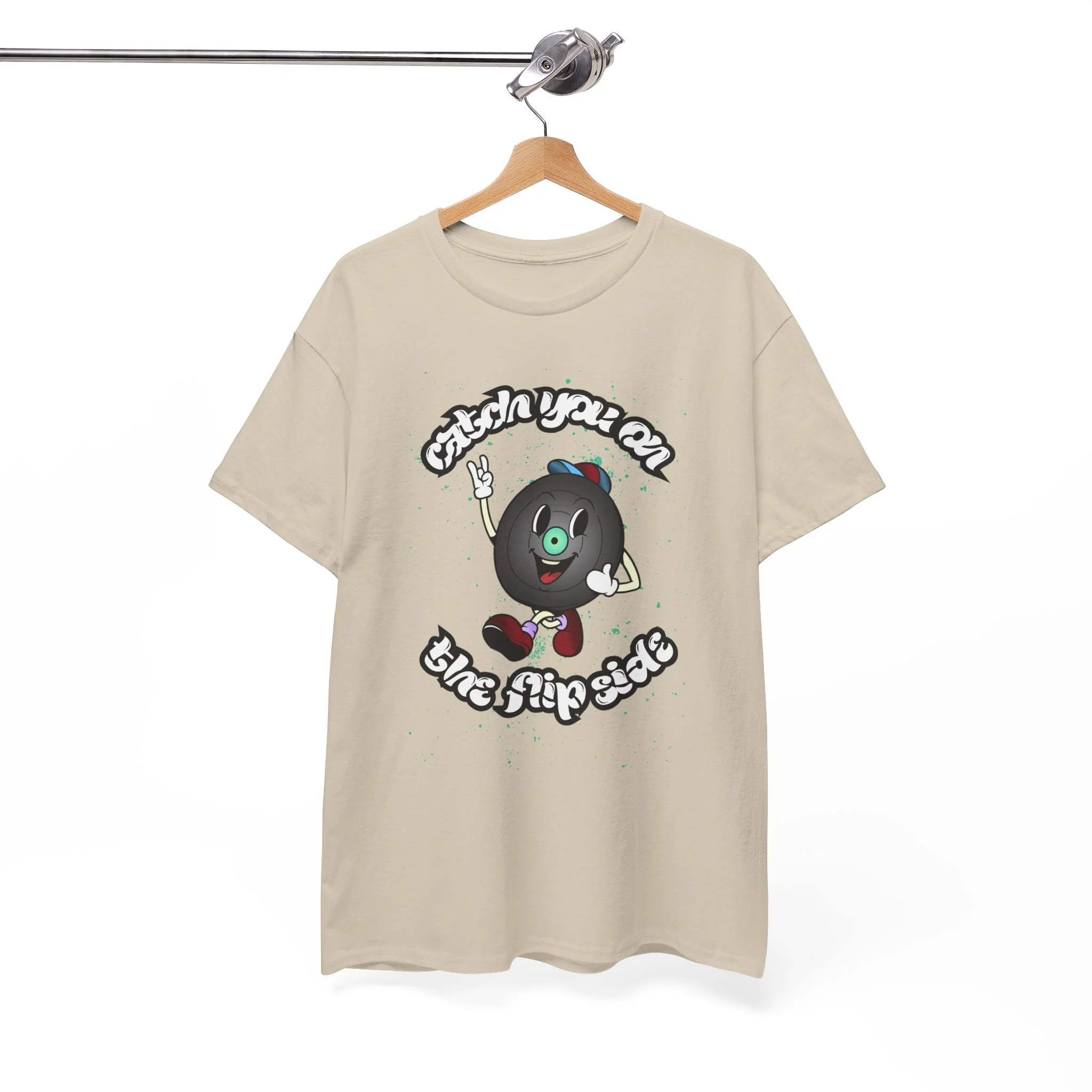 'Catch You On The Flip Side' Men's Vinyl T-Shirt - Image 21