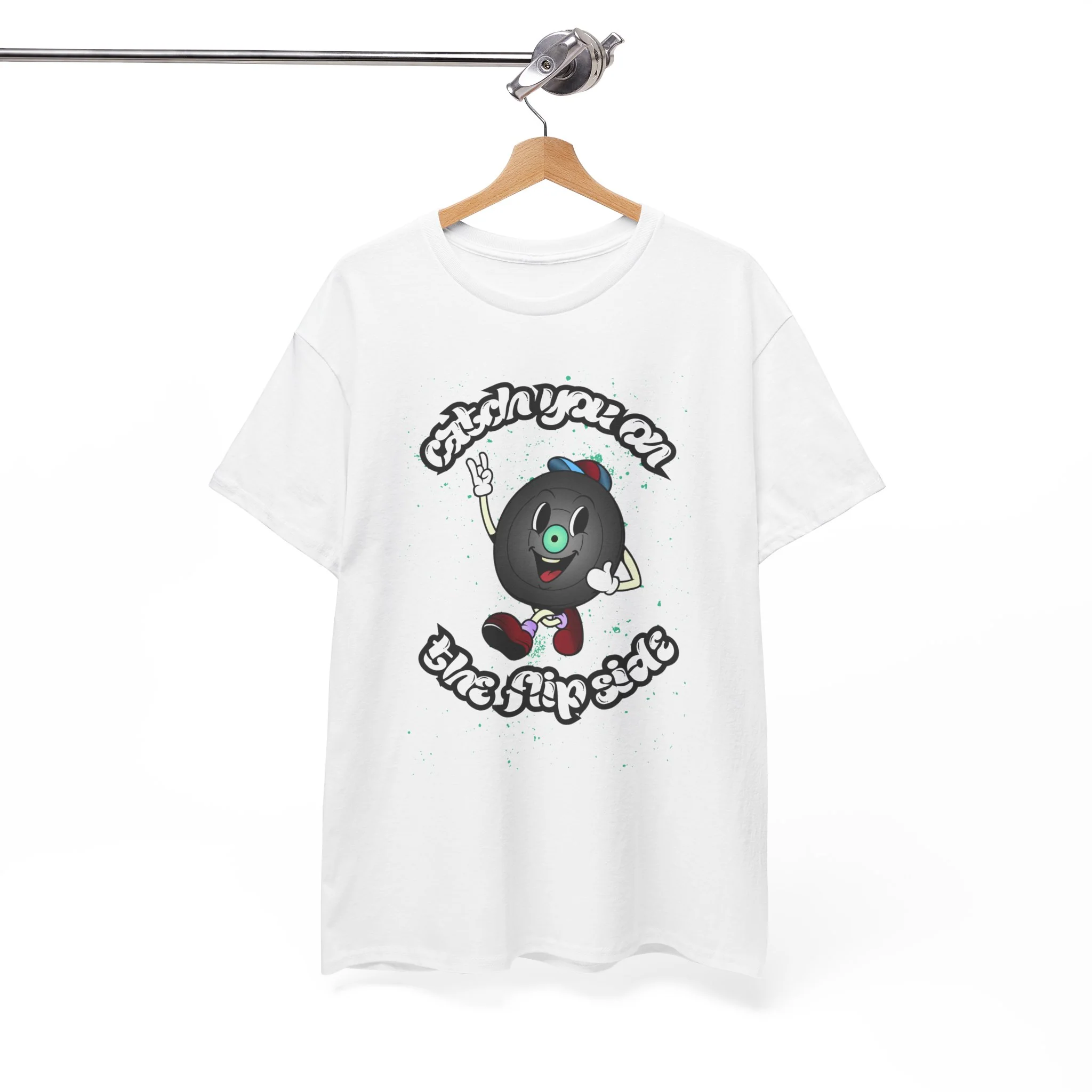 'Catch You On The Flip Side' Men's Vinyl T-Shirt - Image 3