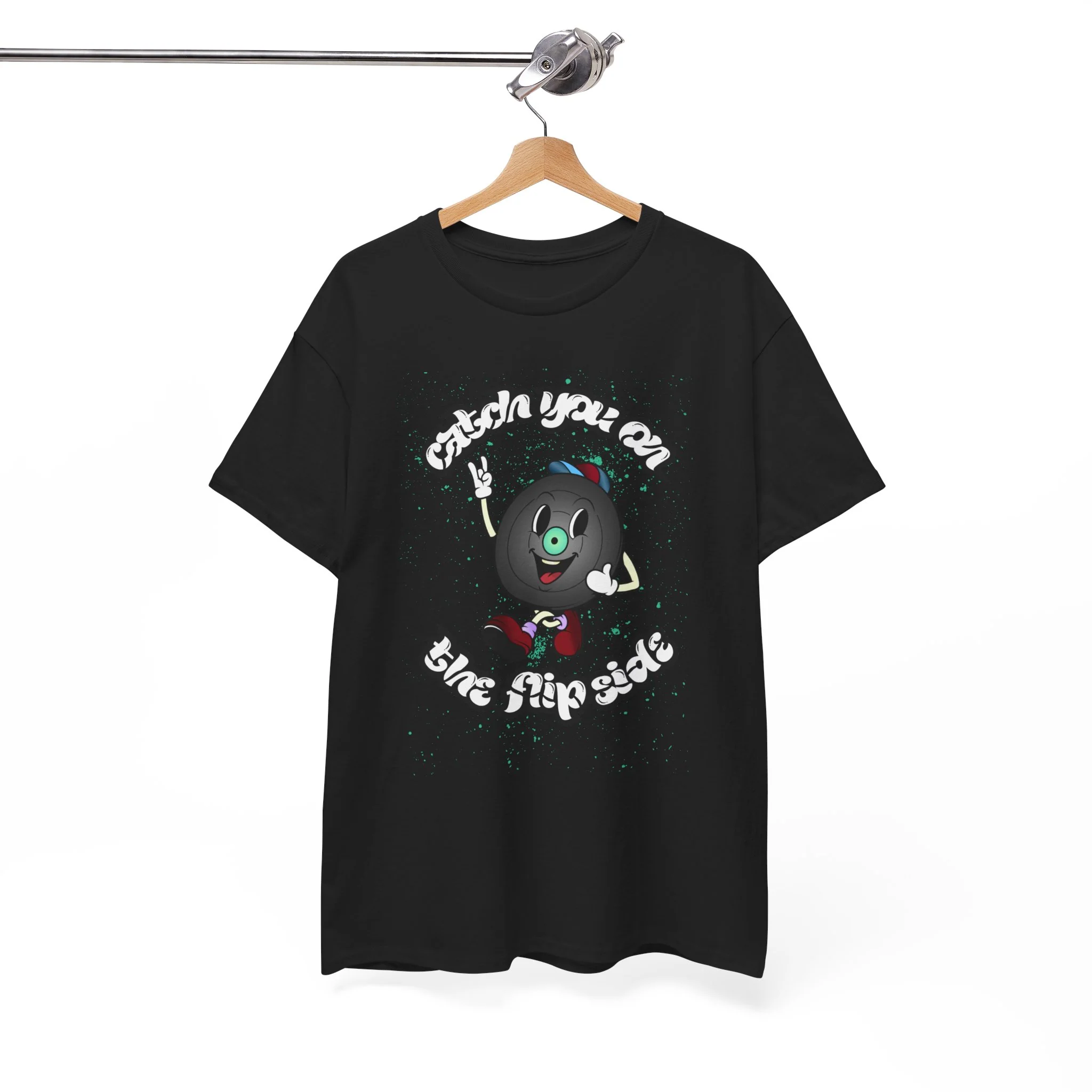 'Catch You On The Flip Side' Men's Vinyl T-Shirt - Image 30