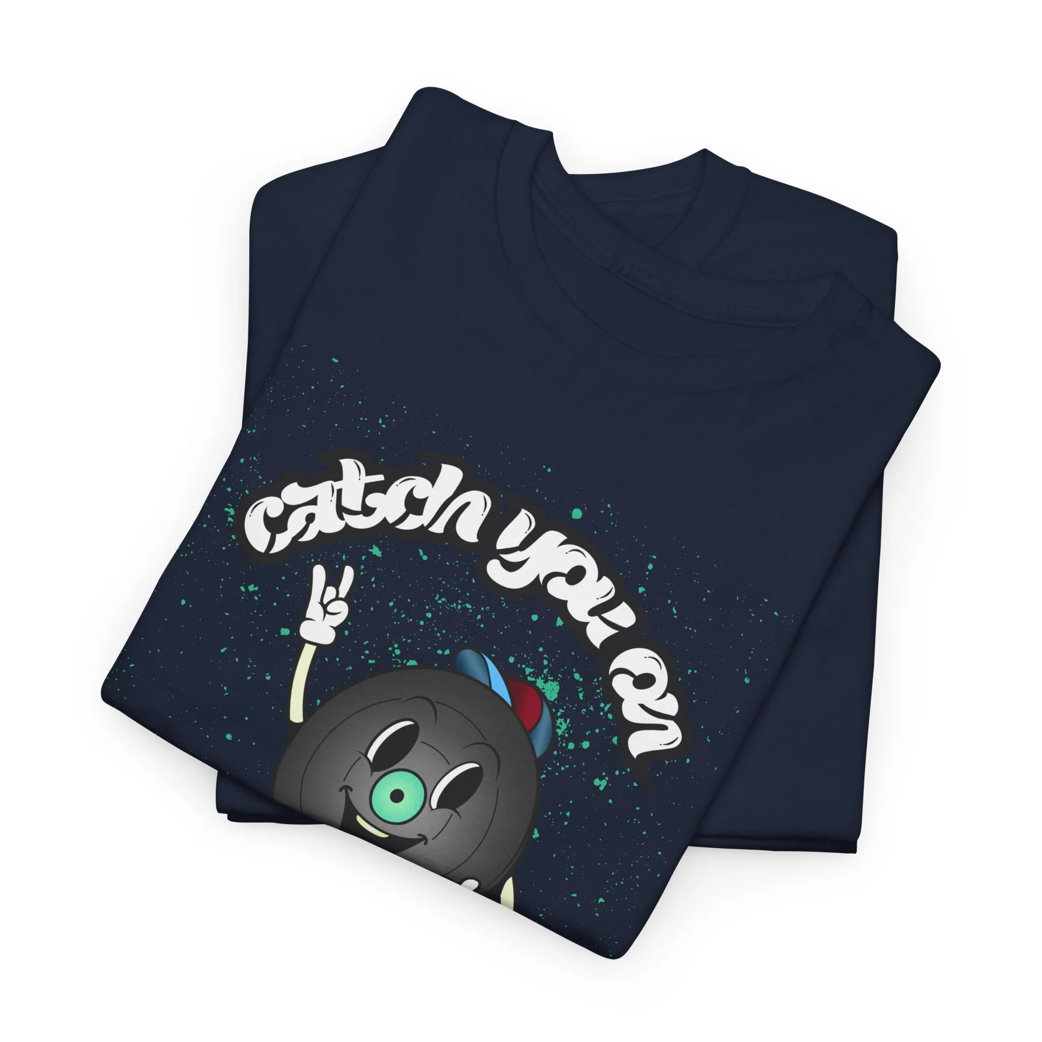'Catch You On The Flip Side' Men's Vinyl T-Shirt - Image 40