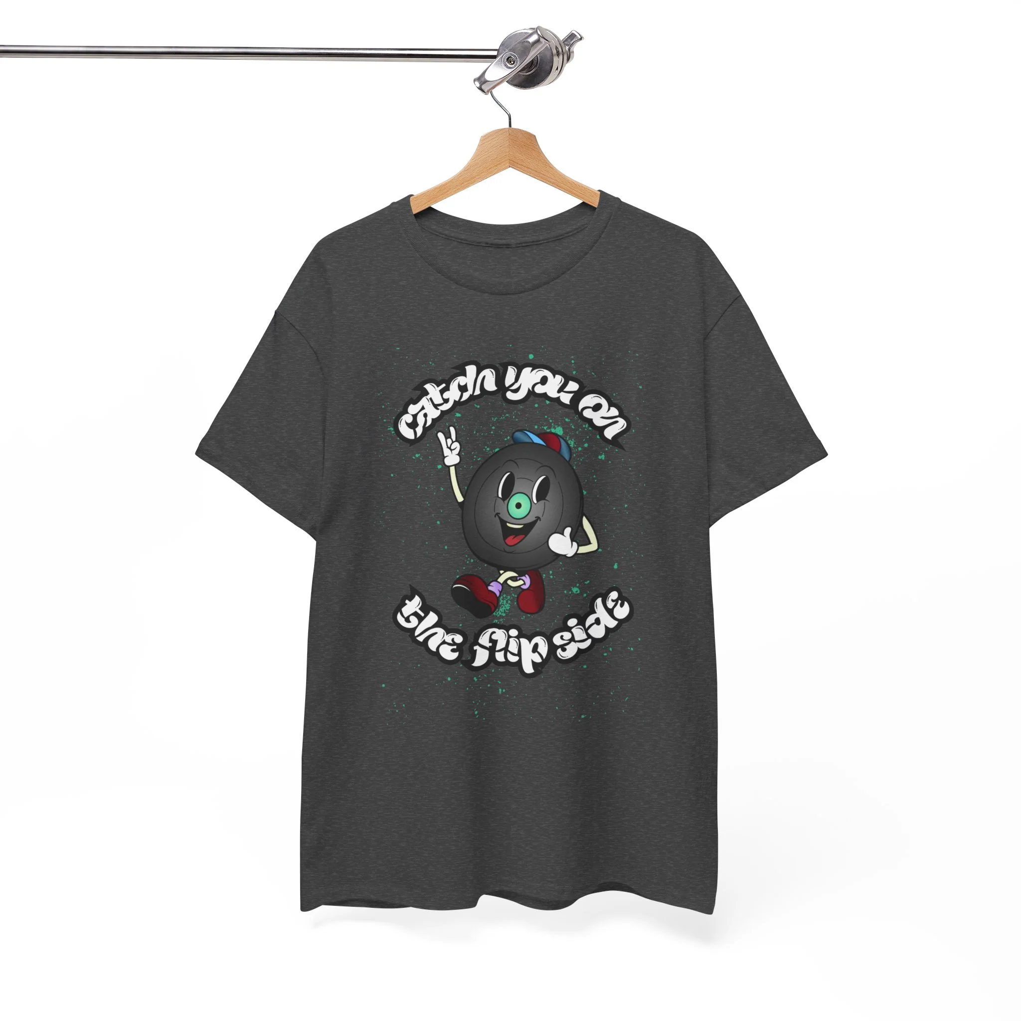 'Catch You On The Flip Side' Men's Vinyl T-Shirt - Image 49