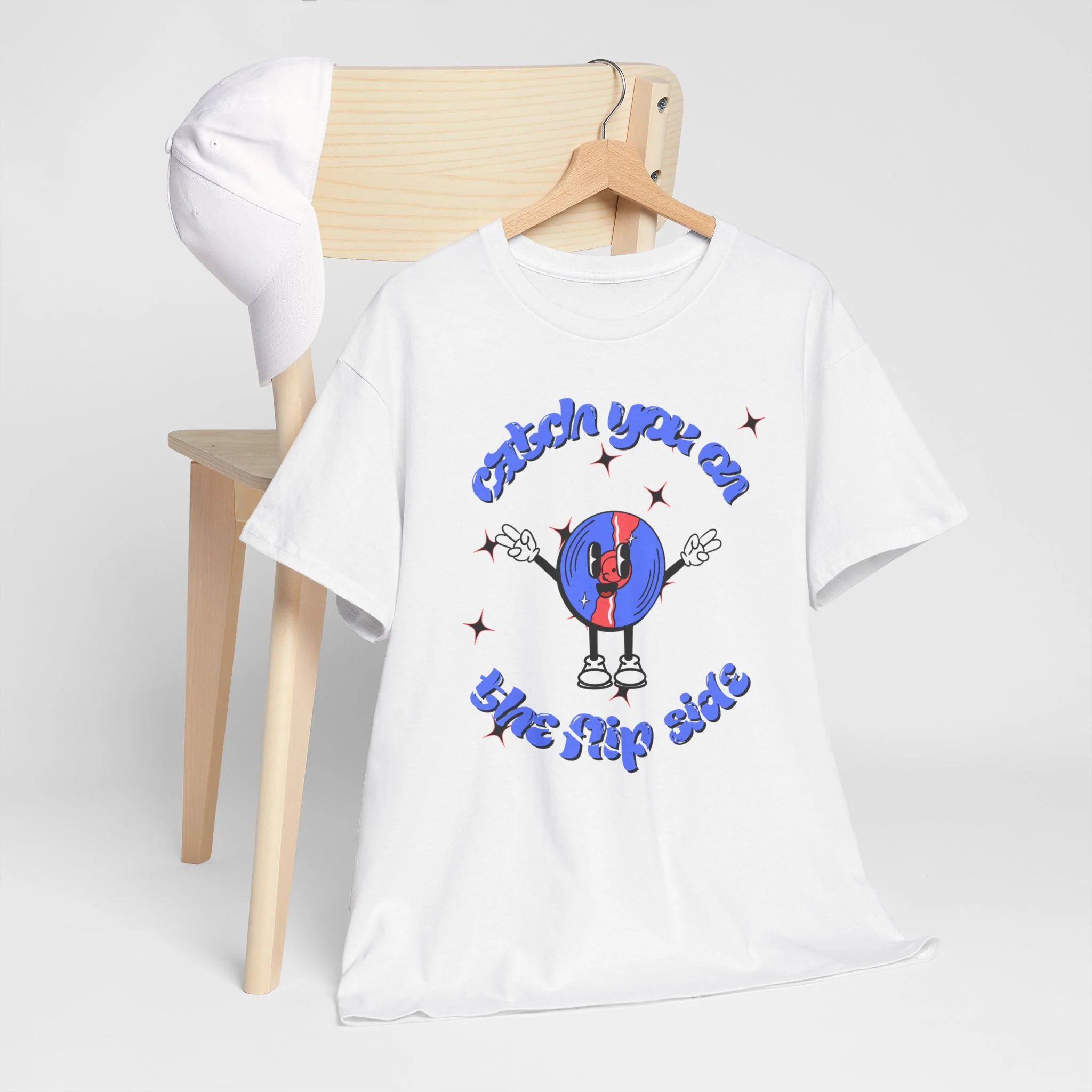 'Catch You On The Flip Side' Men's Vinyl T-Shirt - Image 12