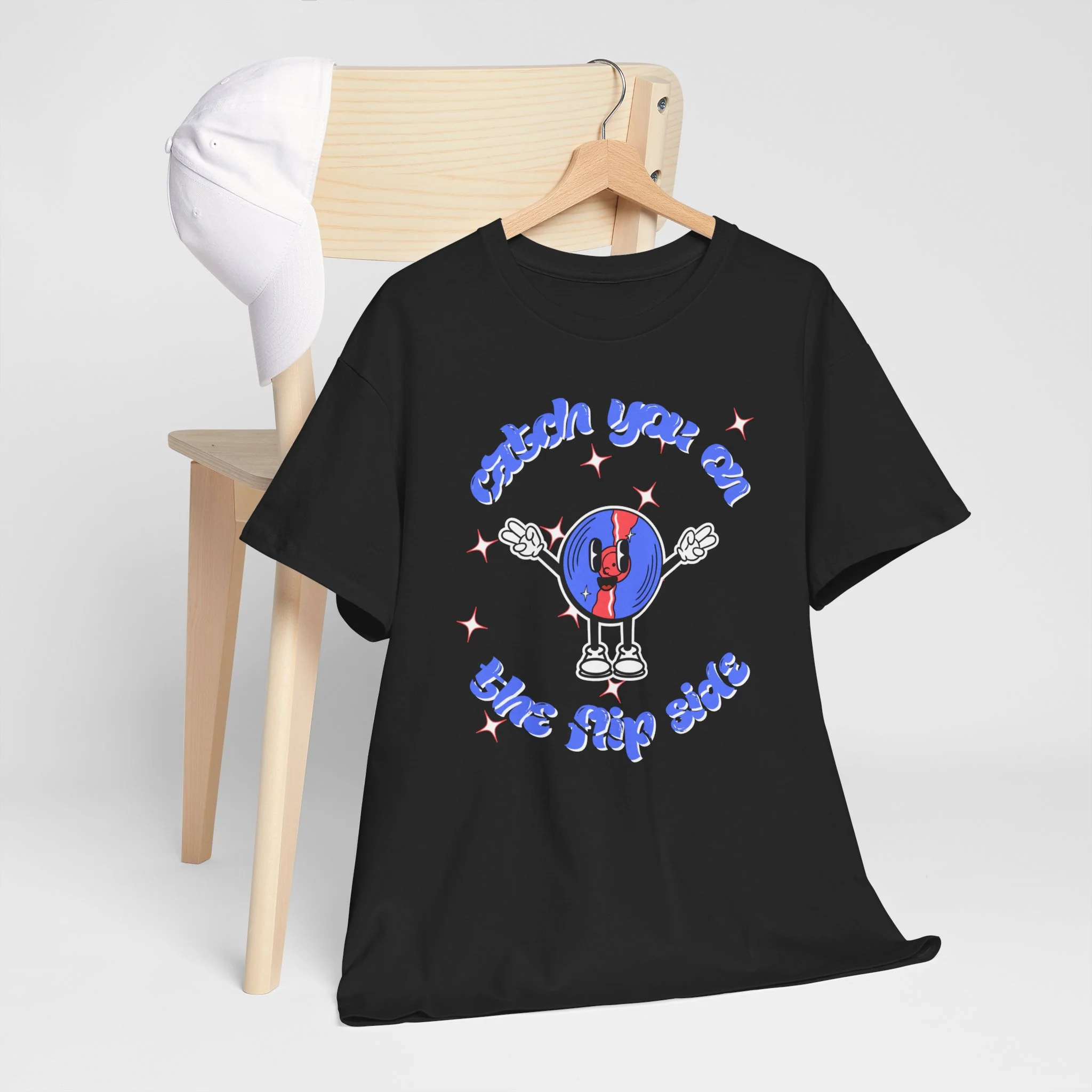 'Catch You On The Flip Side' Men's Vinyl T-Shirt - Image 30