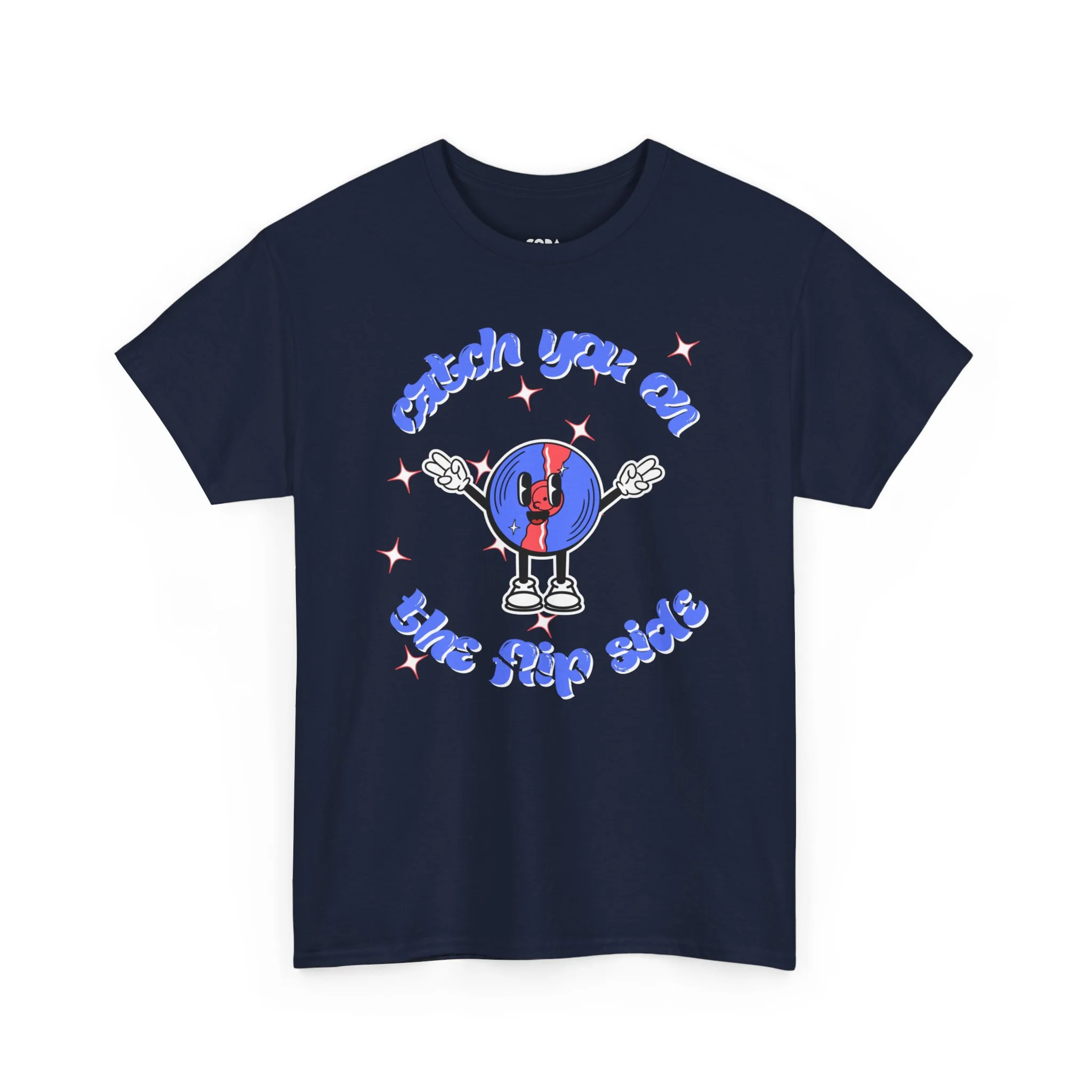 'Catch You On The Flip Side' Men's Vinyl T-Shirt - Image 46