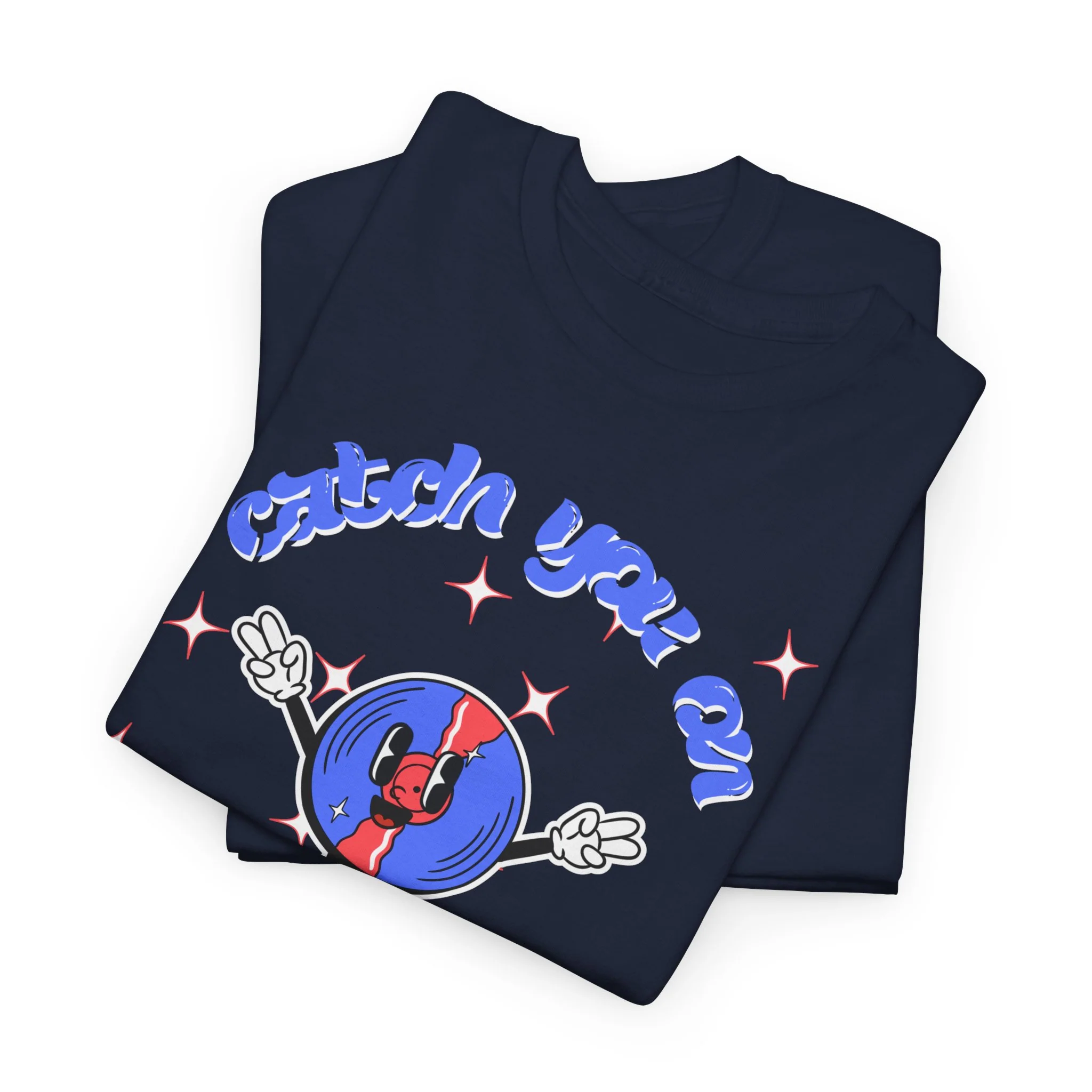 'Catch You On The Flip Side' Men's Vinyl T-Shirt - Image 48