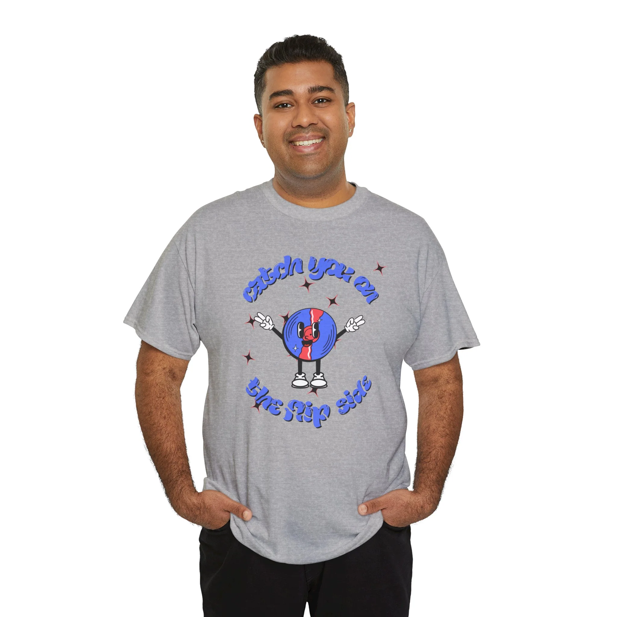 'Catch You On The Flip Side' Men's Vinyl T-Shirt - Image 7