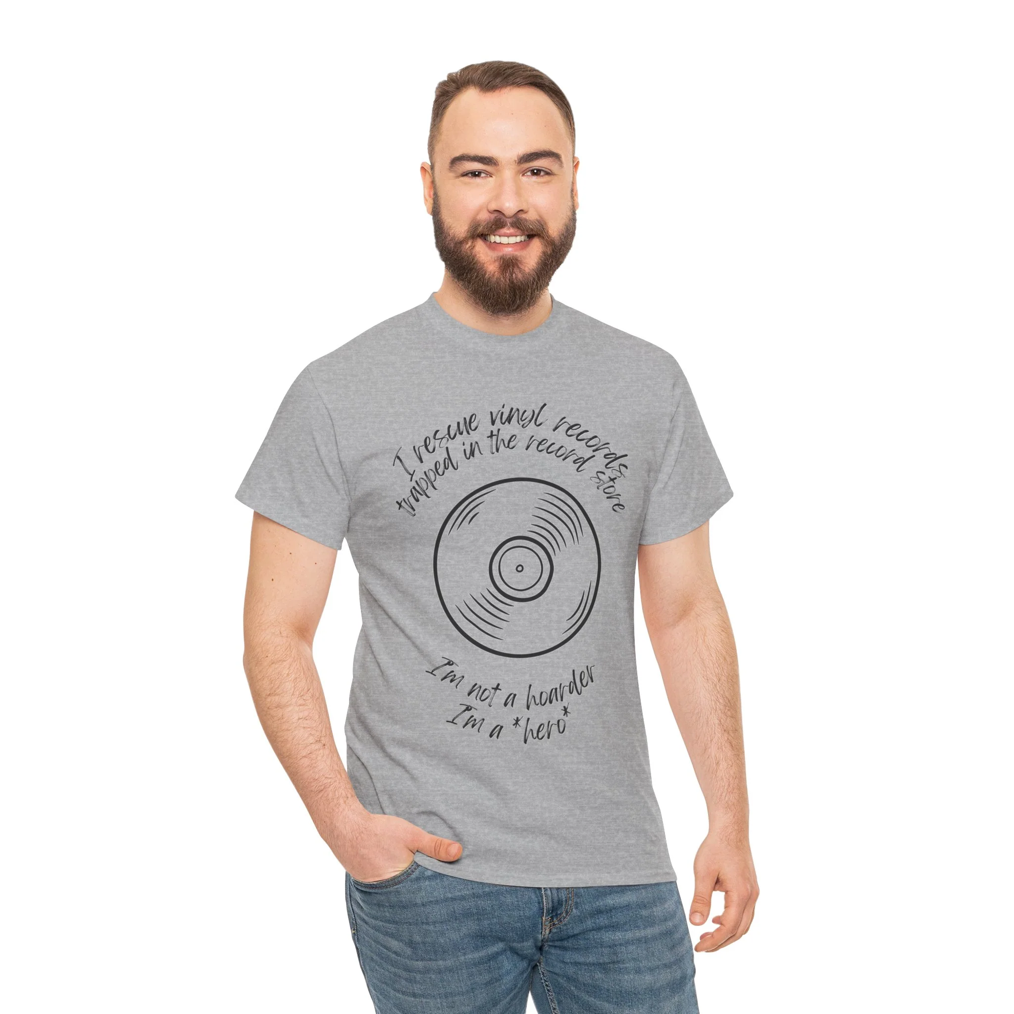 'I'm Not a Hoarder, I'm a Hero' Men's Vinyl T-Shirt - Image 60