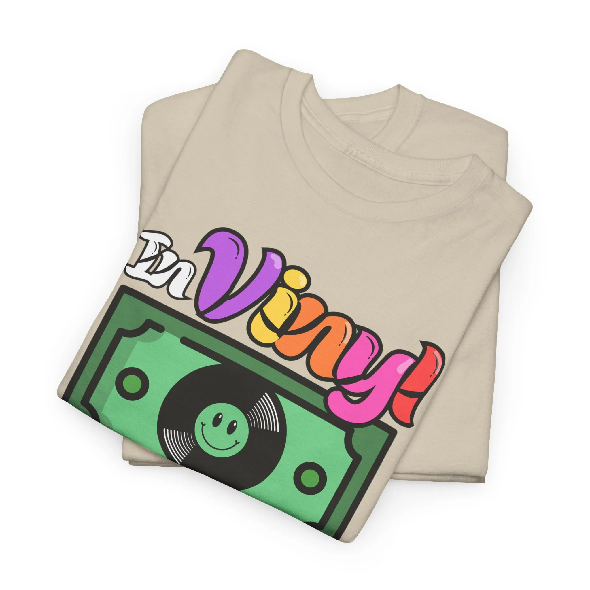 'In Vinyl We Trust' Men's T-Shirt - Image 58