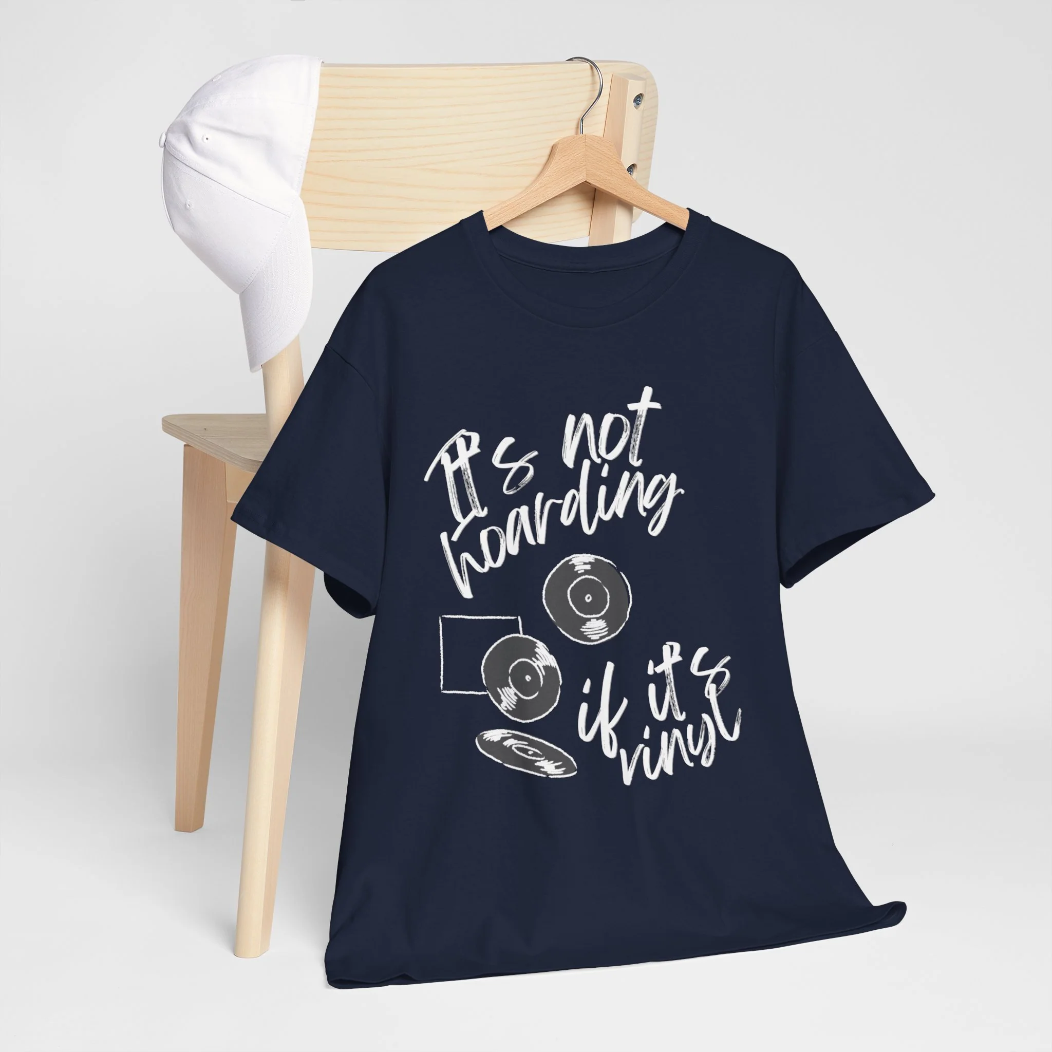 'It's Not Hoarding If It's Vinyl' Men's T-Shirt - Image 20