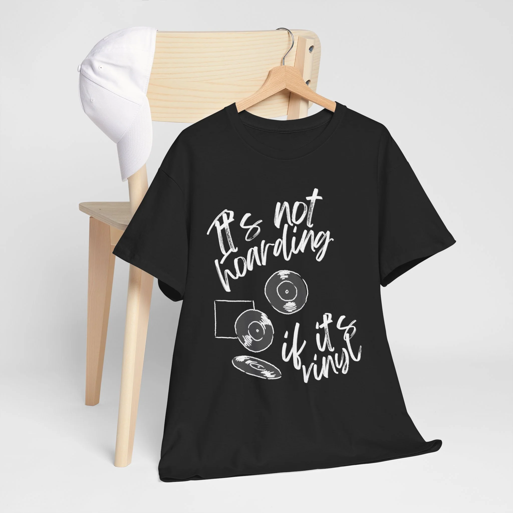 'It's Not Hoarding If It's Vinyl' Men's T-Shirt - Image 27