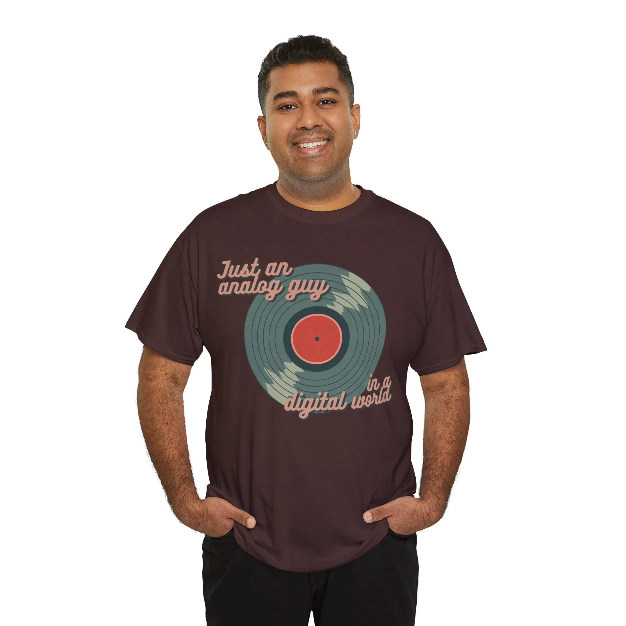 'Just an Analog Guy, In a Digital World' Men's T-Shirt - Image 16