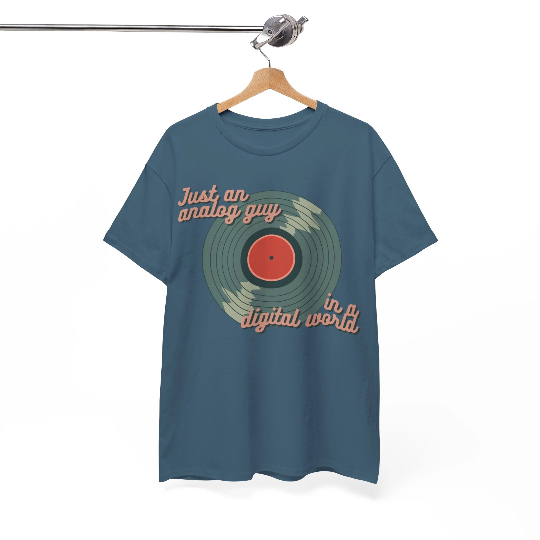 'Just an Analog Guy, In a Digital World' Men's T-Shirt - Image 21