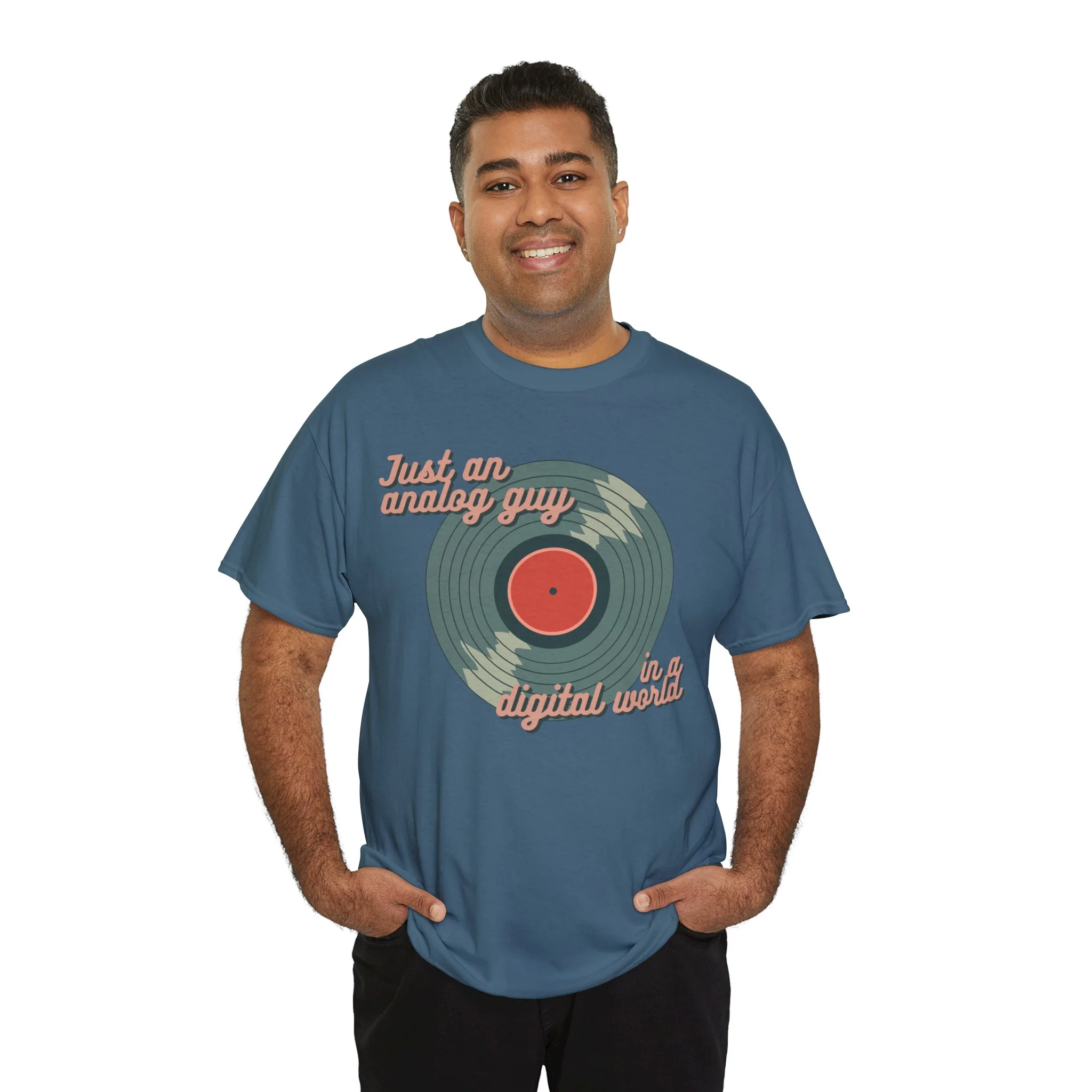 'Just an Analog Guy, In a Digital World' Men's T-Shirt - Image 25
