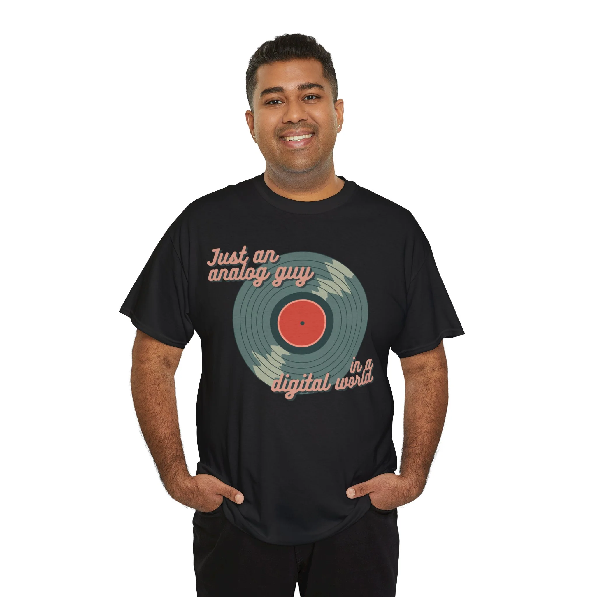 'Just an Analog Guy, In a Digital World' Men's T-Shirt - Image 61