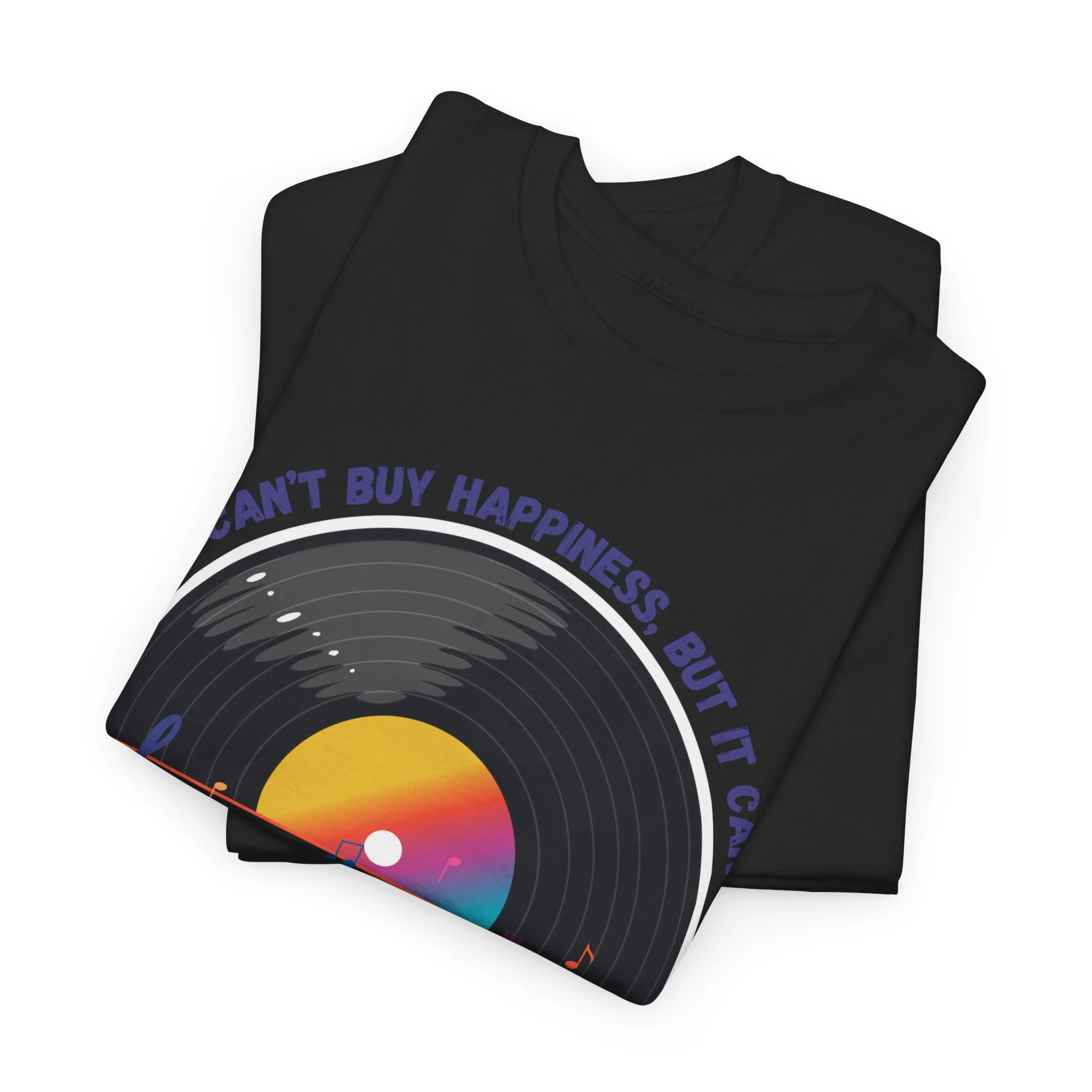 'Money Can't Buy Happiness, But It Can Buy Vinyl' Men's T-Shirt - Image 11