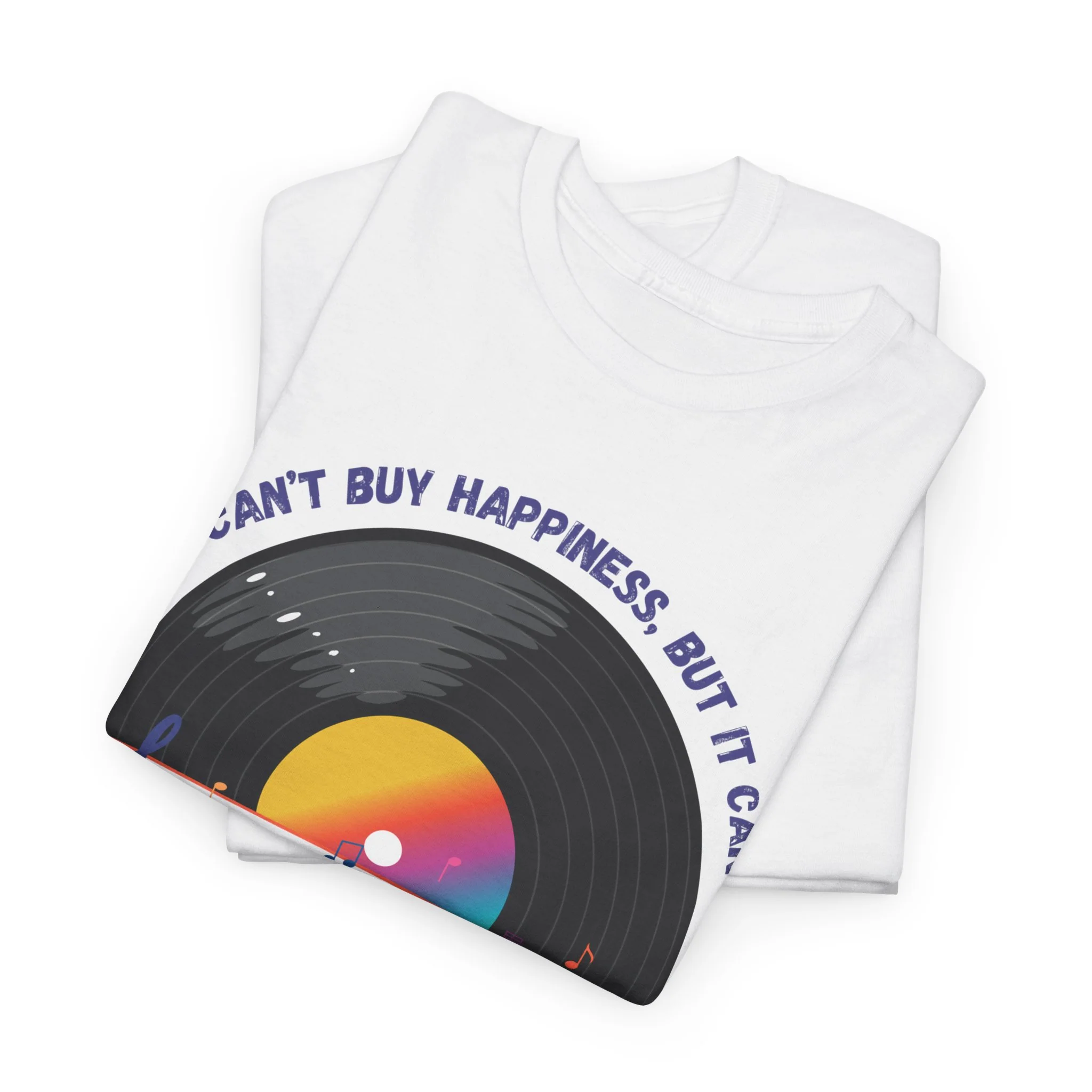 'Money Can't Buy Happiness, But It Can Buy Vinyl' Men's T-Shirt - Image 3