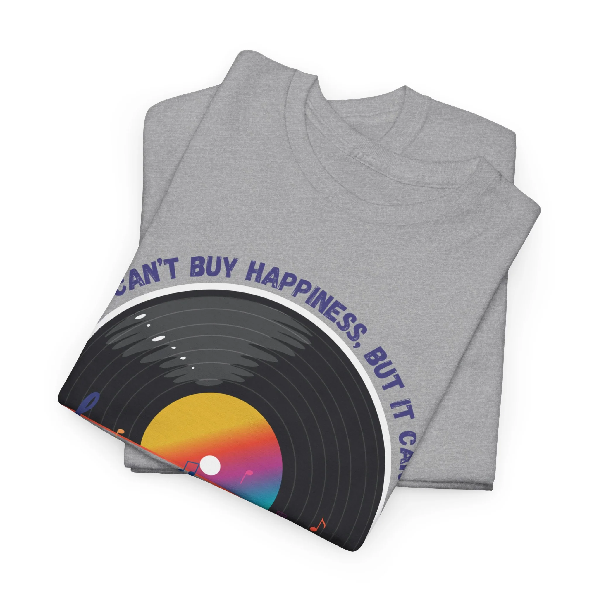 'Money Can't Buy Happiness, But It Can Buy Vinyl' Men's T-Shirt - Image 35