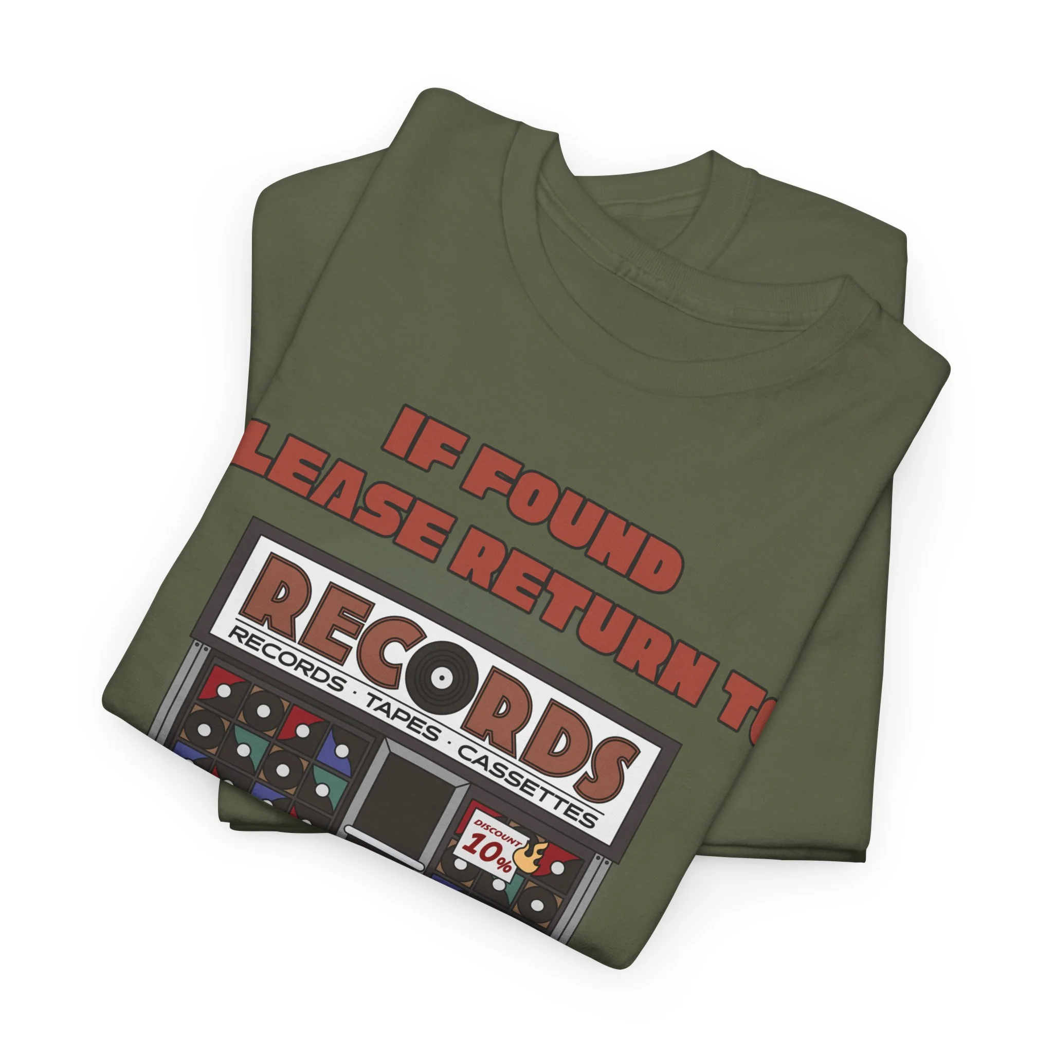 'If Found, Please Return to the Record Store' Men's T-Shirt - Image 13