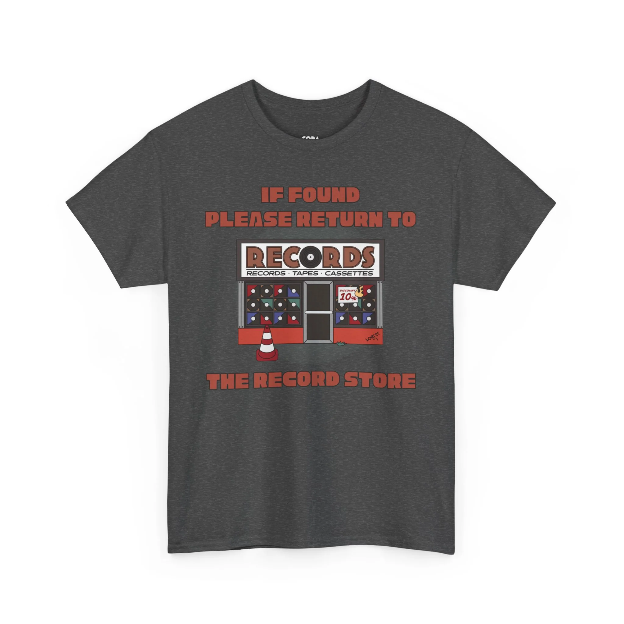 'If Found, Please Return to the Record Store' Men's T-Shirt - Image 20