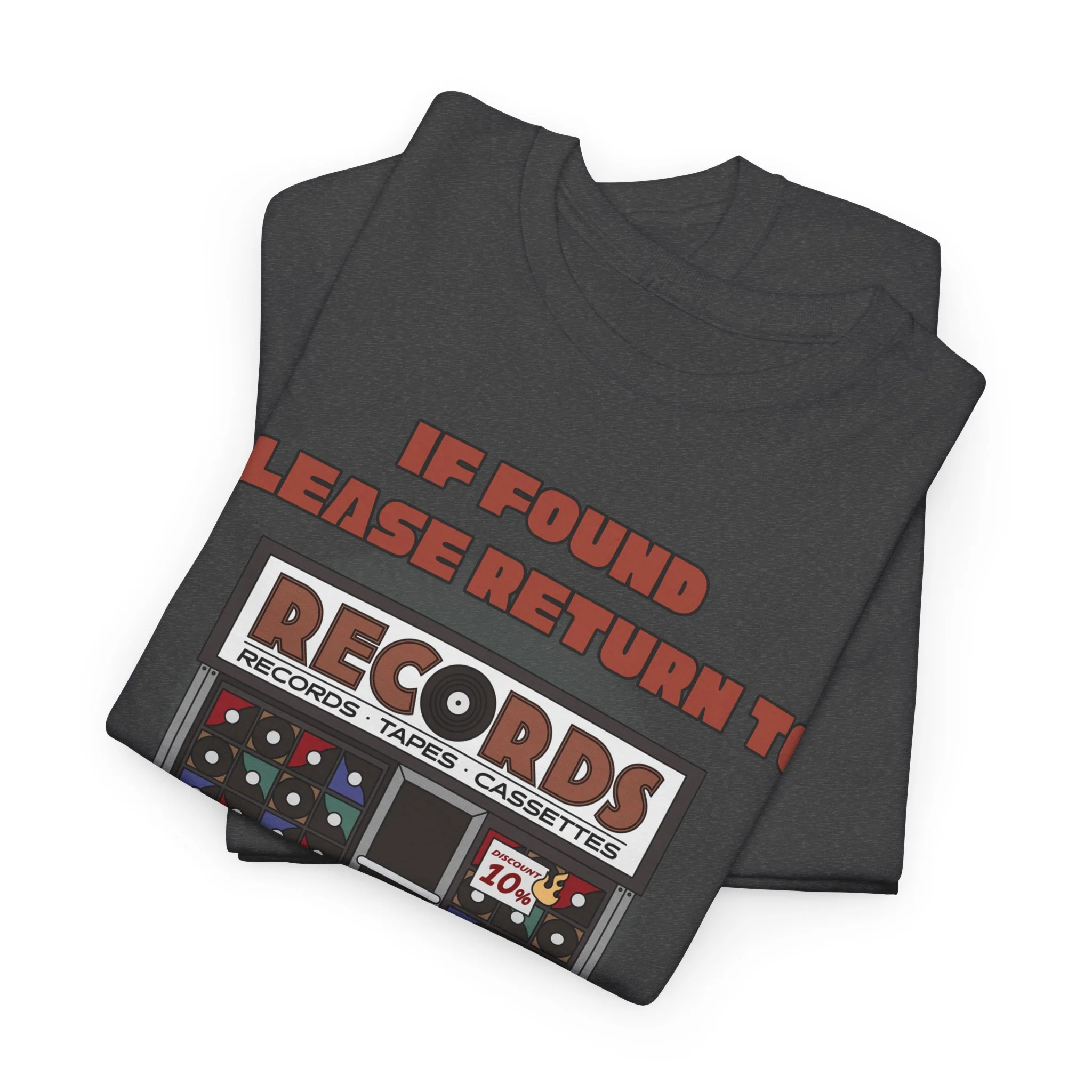 'If Found, Please Return to the Record Store' Men's T-Shirt - Image 23