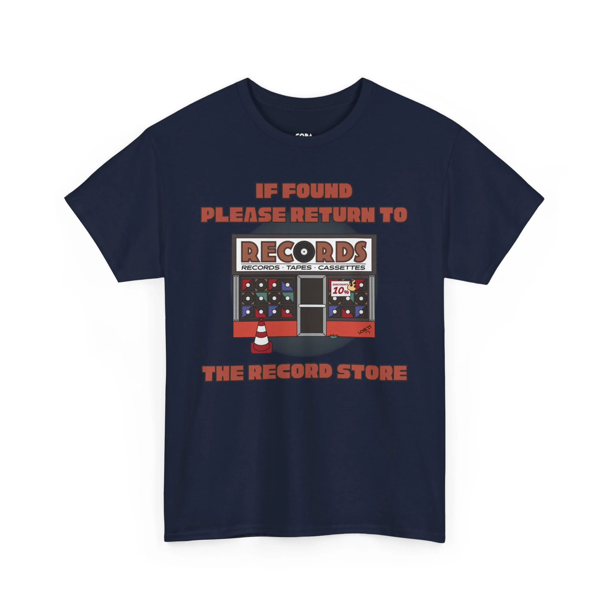 'If Found, Please Return to the Record Store' Men's T-Shirt - Image 28