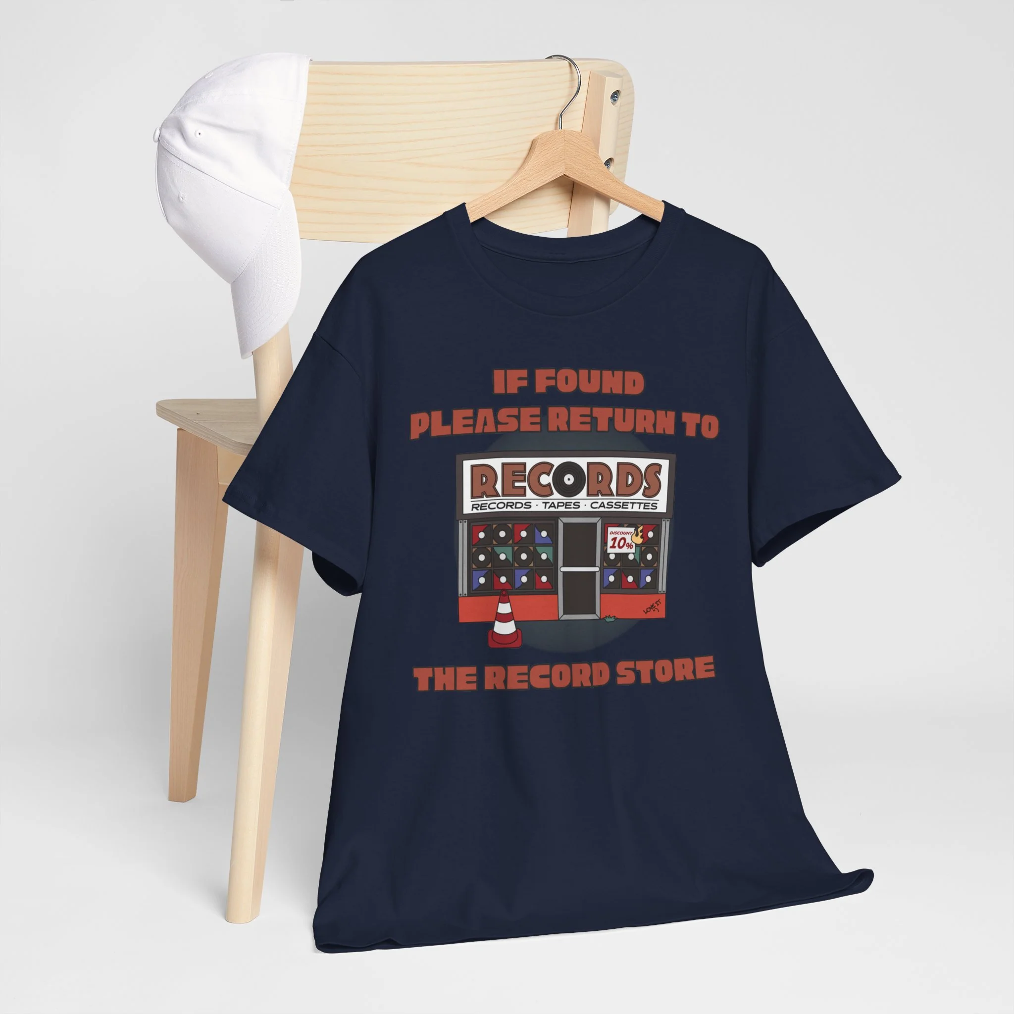 'If Found, Please Return to the Record Store' Men's T-Shirt - Image 30
