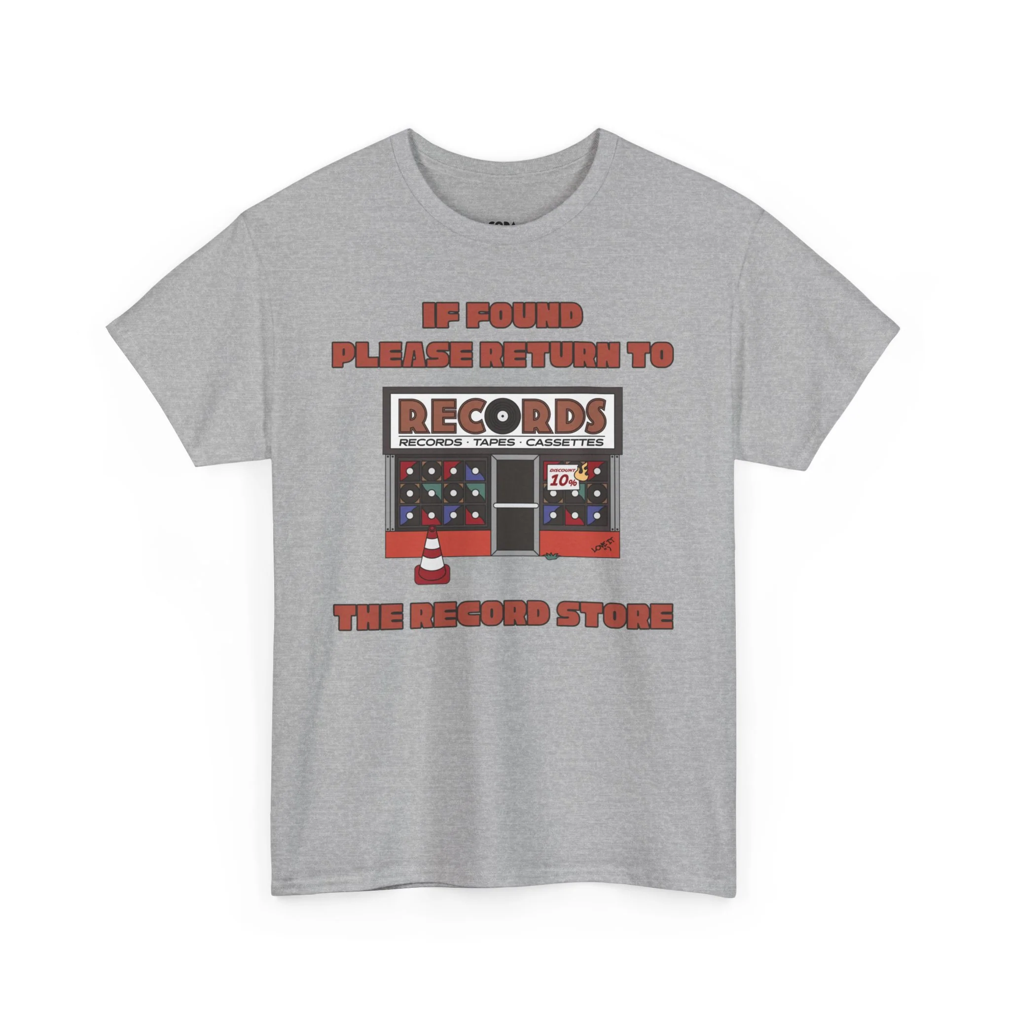 'If Found, Please Return to the Record Store' Men's T-Shirt - Image 36