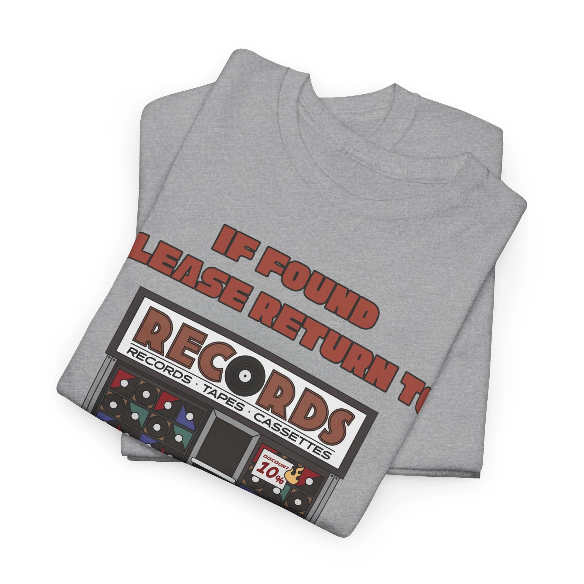 'If Found, Please Return to the Record Store' Men's T-Shirt - Image 39