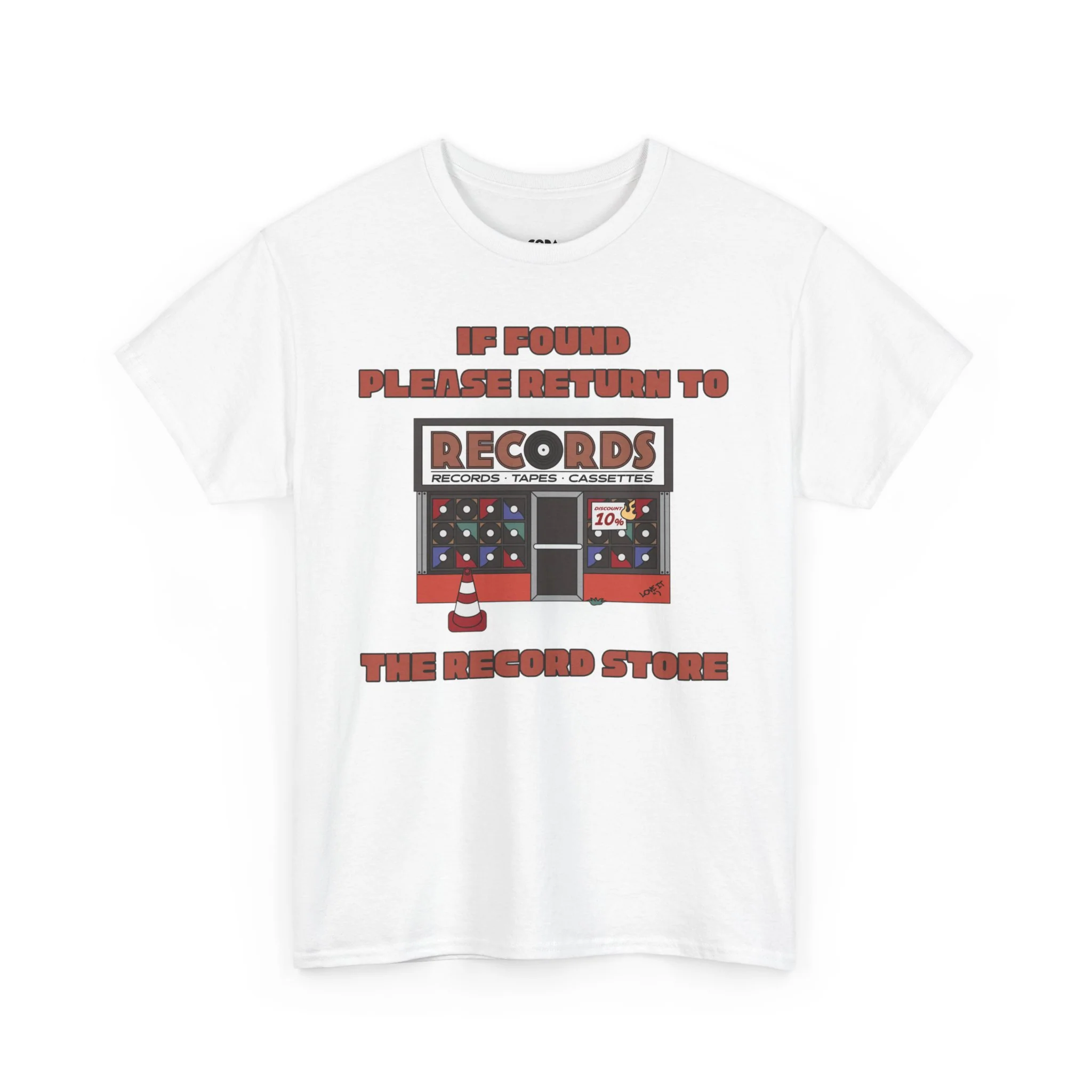 'If Found, Please Return to the Record Store' Men's T-Shirt - Image 49