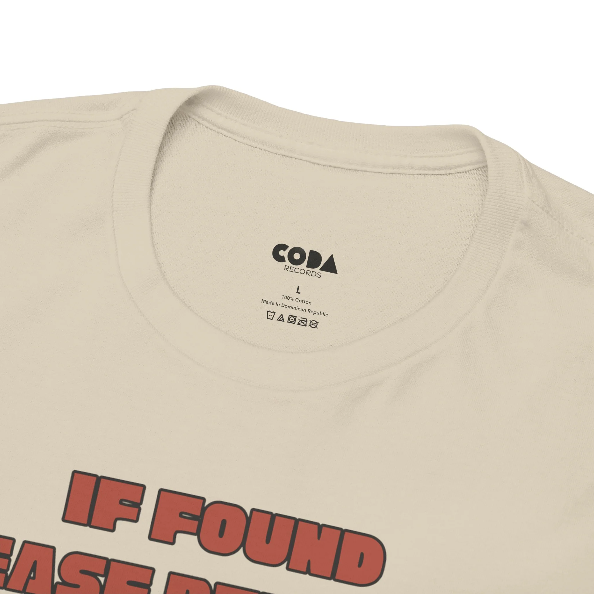 'If Found, Please Return to the Record Store' Men's T-Shirt - Image 5