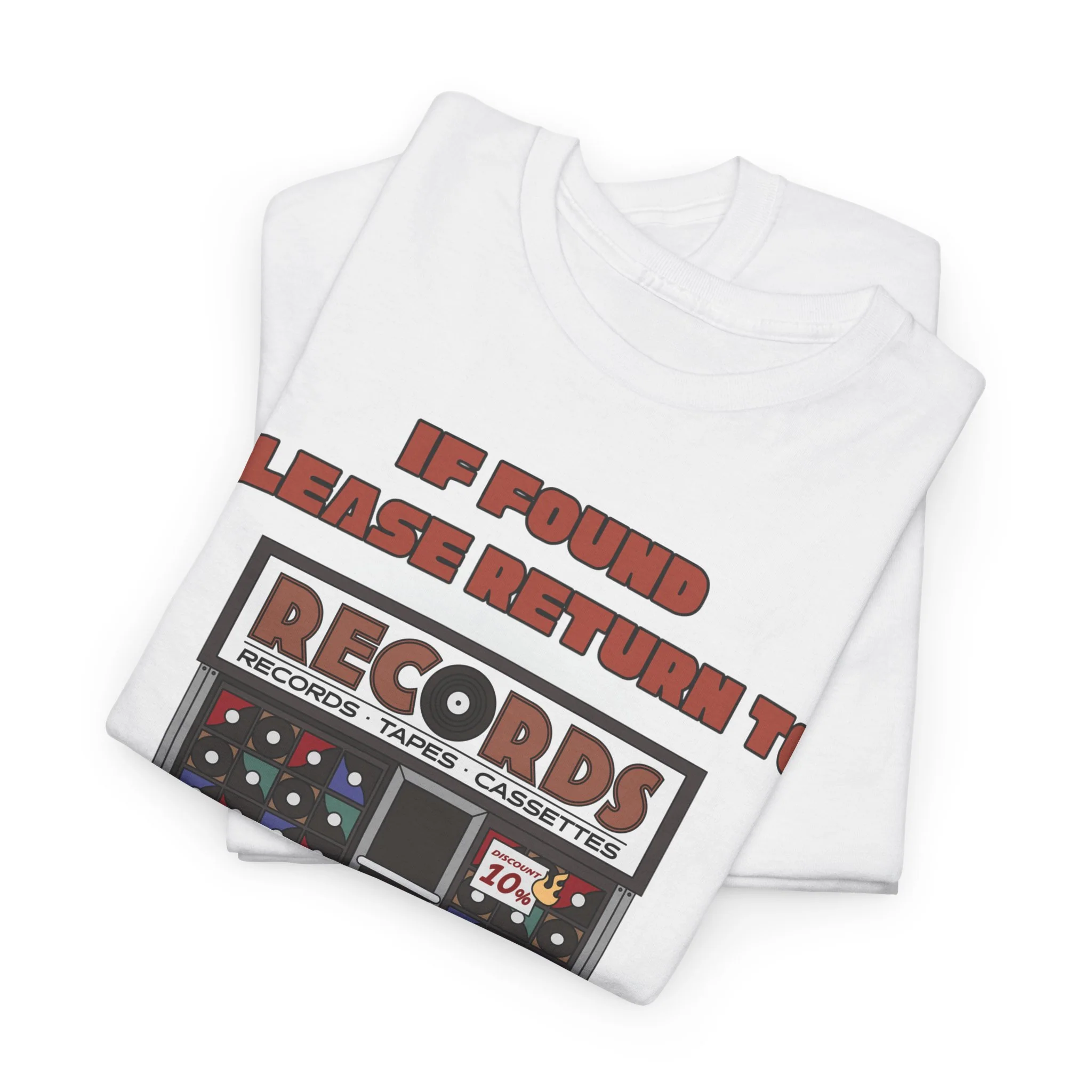 'If Found, Please Return to the Record Store' Men's T-Shirt - Image 51