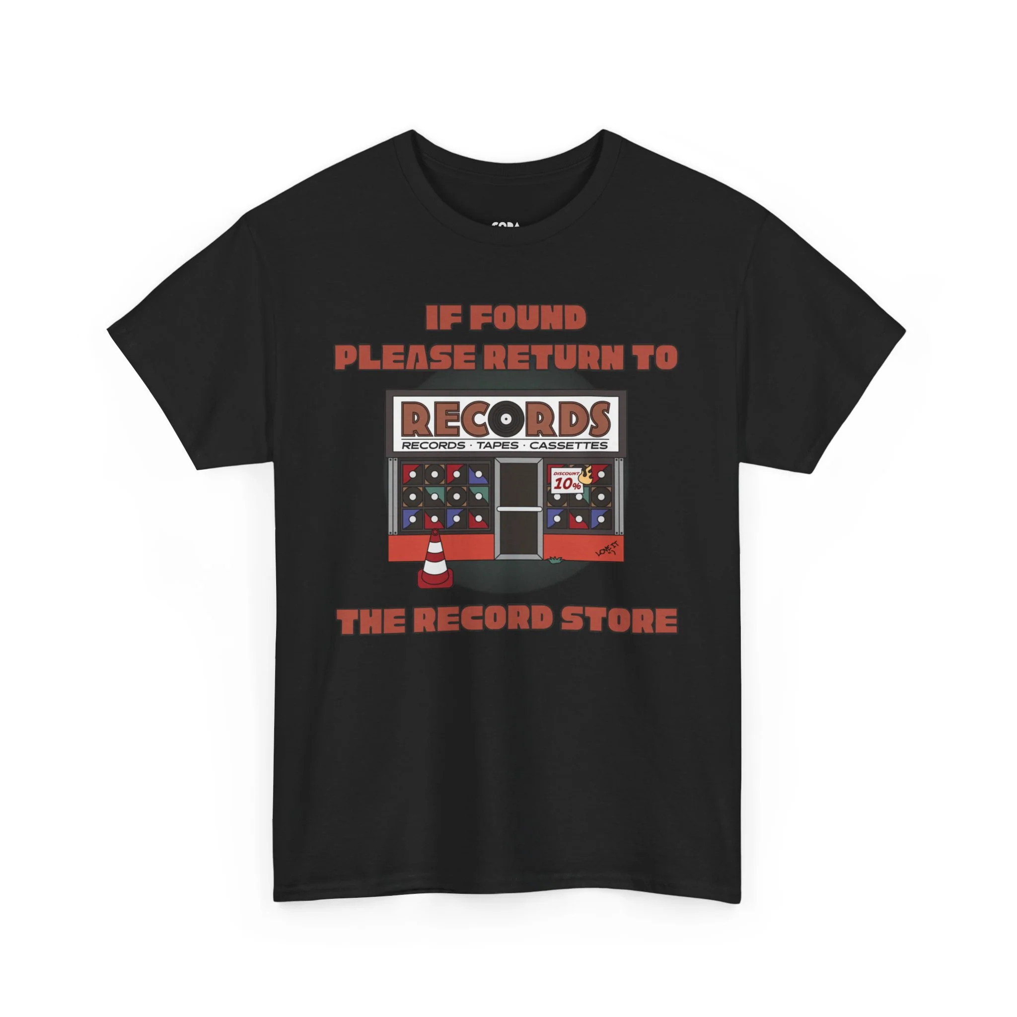 'If Found, Please Return to the Record Store' Men's T-Shirt - Image 56