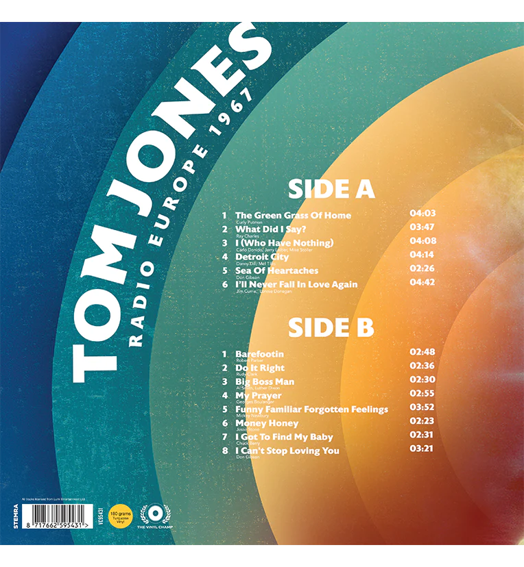 Tom Jones – Radio Europe 1967 (Limited Edition 12-Inch Album on 180g Blue Vinyl) - Image 3