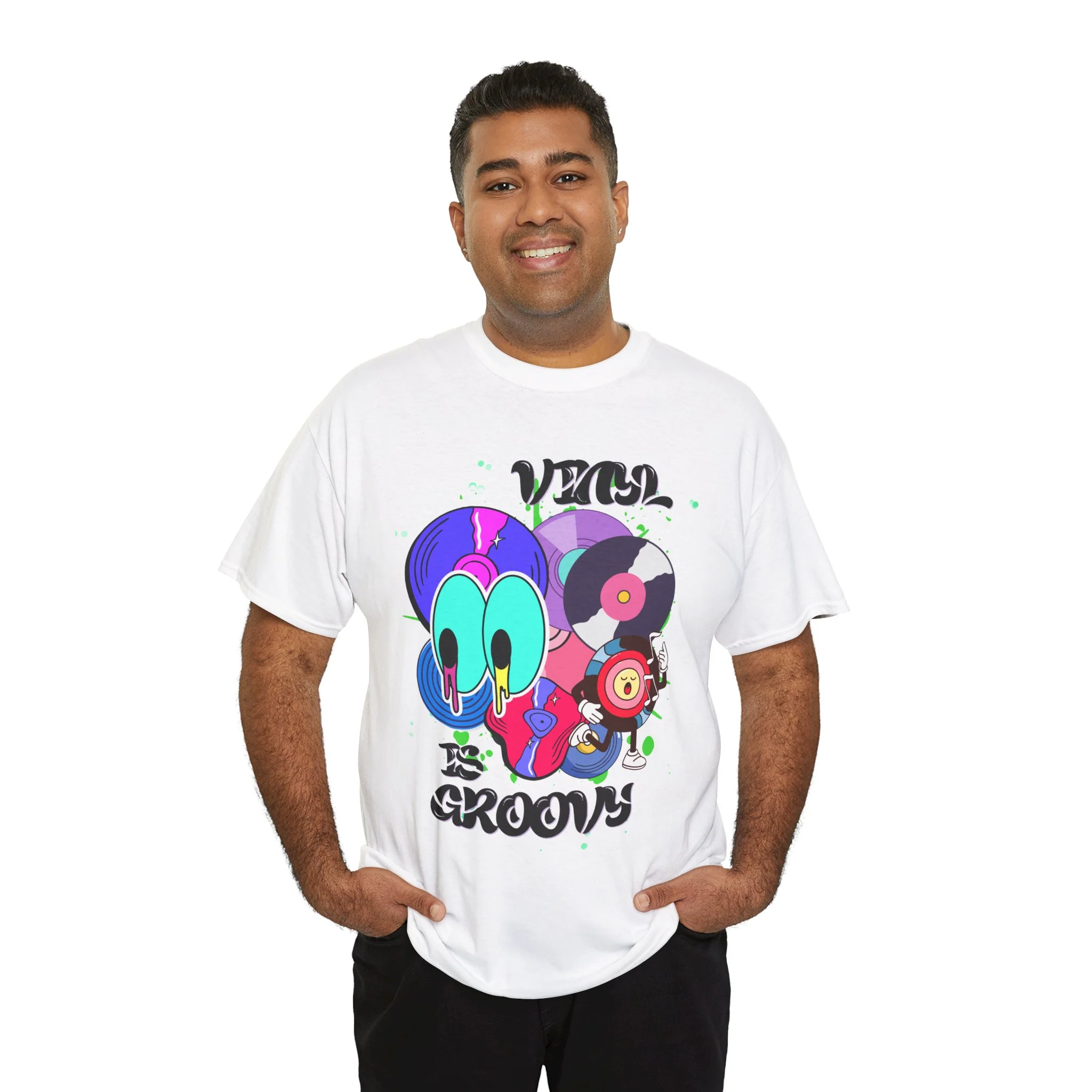 'Vinyl Is Groovy' Men's T-Shirt - Image 19