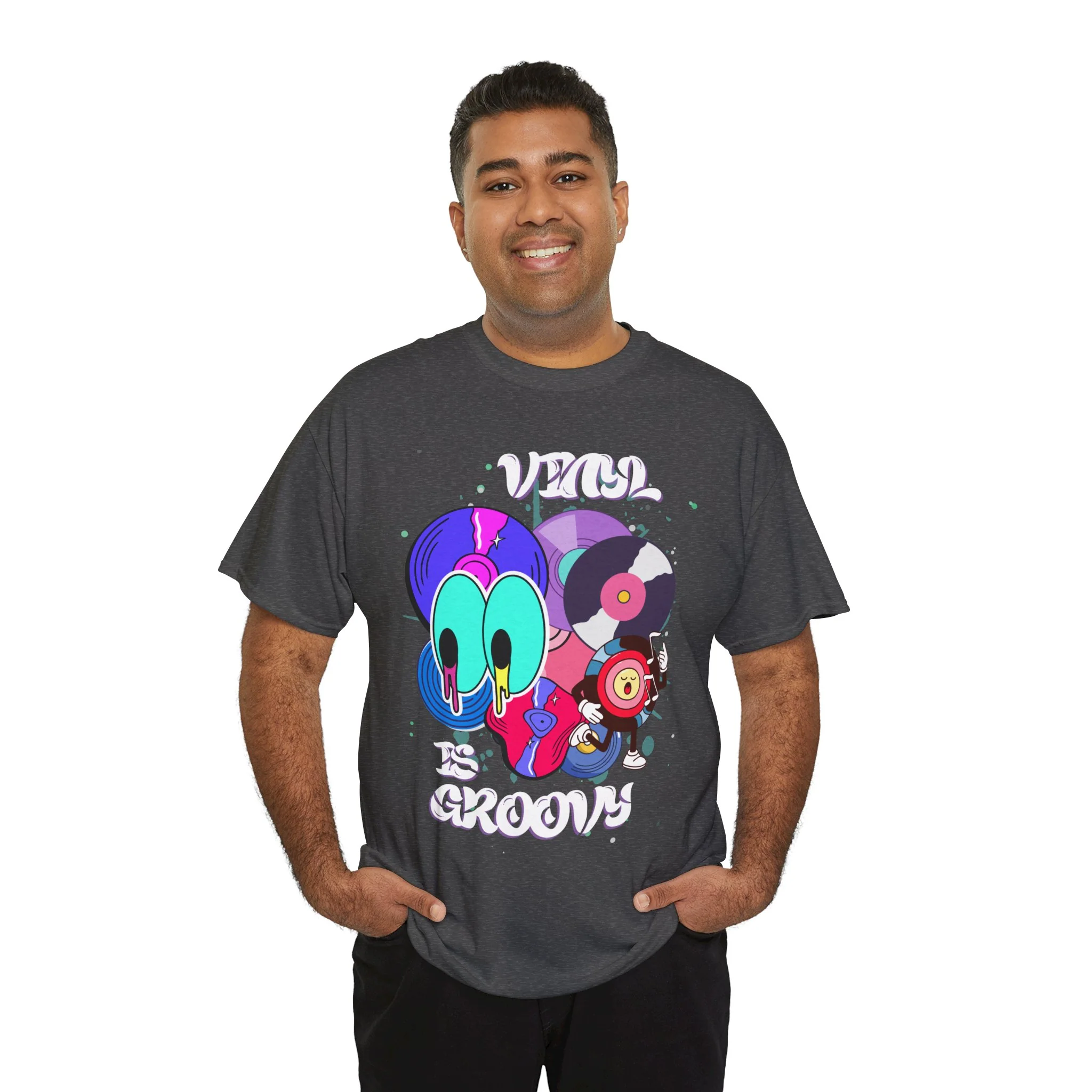 'Vinyl Is Groovy' Men's T-Shirt - Image 5